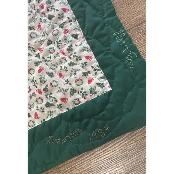 Christmas quilt Dated And Signed